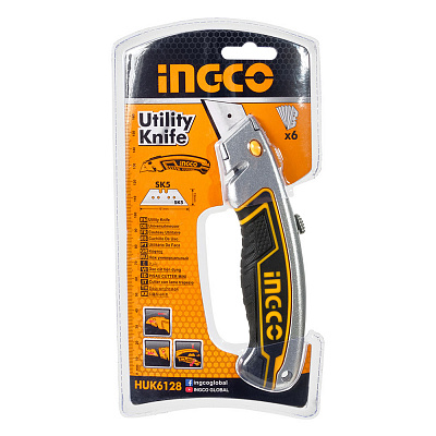 Ніж-трапеція Profi 6 ​​лез SK5 INGCO INDUSTRIAL HUK6128