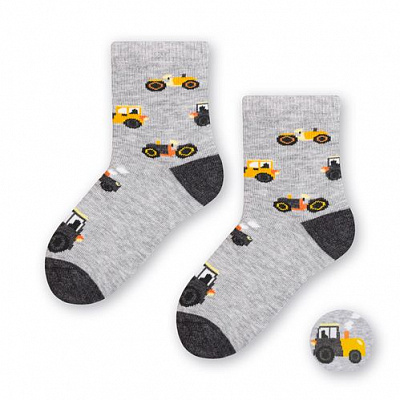 Шкарпетки дитячі для хлопчиків Steven 138244 р. 23-25 світло-сірий меланж