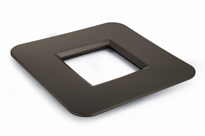 Поддон Медитеранео 80x80x7 серый с черным 