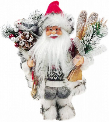 Декорация новогодняя ShenzhenTianJialiIndustrialCo Дед Мороз красно-серый 30 см 