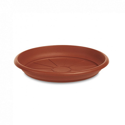 Піддон пластиковий Stefanplast Linea Mediterraneo 44 см круглий теракот (83440)