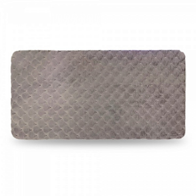 Килимок для ванної кімнати Dariana Еко-хутро Діамант 75х150 см мигдалево-бежевий