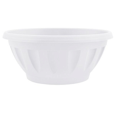 Горшок пластиковый Алеана Жанна круглый 0,3л белый (112082) 