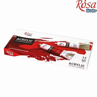 Набір акрилових фарб 12 шт. 20 мл Rosa Studio