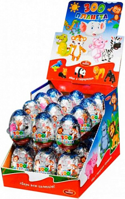 Яйцо шоколадное Saadet Зоо Планета с сюрпризом 25 г 