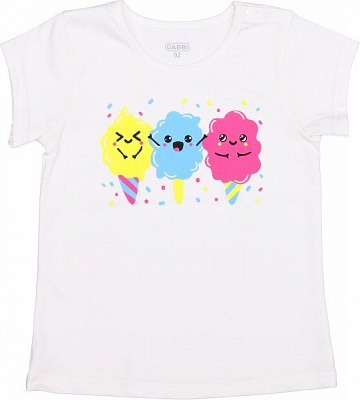Футболка для дівчинки GABBI FT-21-5-2/1 р.98 молочний