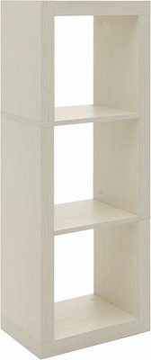 Полиця книжкова Inteo Кубус МІКС 1х3 (3D HDF) 438x1146x290 мм вудлайн кремовий