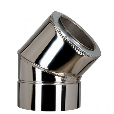 Коліно термо 1 мм нерж/нерж Ф200/260 мм 45°LIRA-LTD