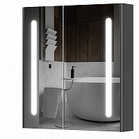 Зеркальный шкаф Aquarius Silver с LED-подсветкой 70 графит 