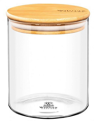 Банка для сипучих з бамбуковою кришкою 760 мл Thermo WL-888503/A Wilmax