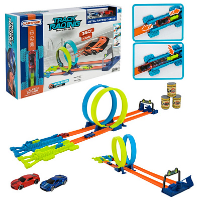 Гоночний трек Shantou подвійний з катапультою і 2 машинками JJ161