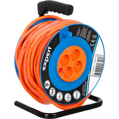 Удлинитель на катушке Expert Power без заземления 4 гн. бронза 40 м DG-CR4E2G25M40;DG-CR4E2G25M50 