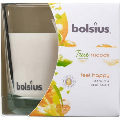 Свічка у склянці 63/90 Feel happy Манго та Бергамот Bolsius