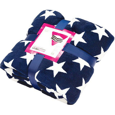 Плед мікрофібра Underprice Зірки на синьому 160x200 см