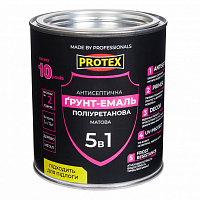 Емаль-грунт Protex 5в1 поліуретанова для дерева RAL 3020 червоний шовковистий мат 0,8кг