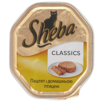 Корм Sheba паштет с домашней птицей 85 г 