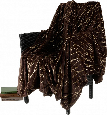 Плед Basic Marble Gold 200x220 см коричневий La Nuit