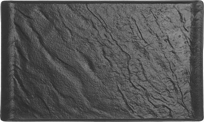 Блюдо прямоугольное Lavastone Black Surf 33,5x20,5 см 