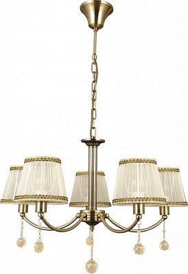 Люстра подвесная Accento lighting Sapfo 5xE14 античная латунь ALSQ-MD38641/5 