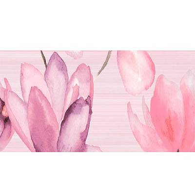 Декор Golden Tile Flora №1 розовый 1В5311 200х500 мм