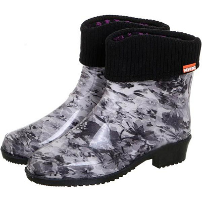 Полусапоги Alisa Line Цветы р.38 черный