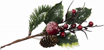 Гілочка декоративна засніжена 30 см HS-101626 AB162