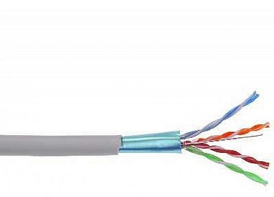 Кабель зв'язку багатожильний IEK FTP ШПД кат.5E solid PVC (BC1-C5E04-311) 0,48 мідь