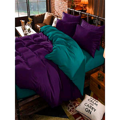 Комплект постільної білизни corsair+acai євро смарагдовий