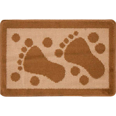Килимок для ванної кімнати Dariana Лапки 40х60 бежевий