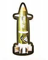 Шеврон-патч АРТ ІДЕЯ Ракета «За Суми» 4х10 см оливковий