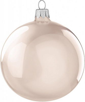 Куля скляна d80 однотонна молочний