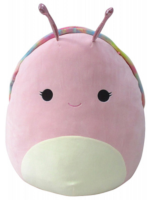 М'яка іграшка SQUISHMALLOWS Равлик Ніксі 31 см рожевий із білим 6672116