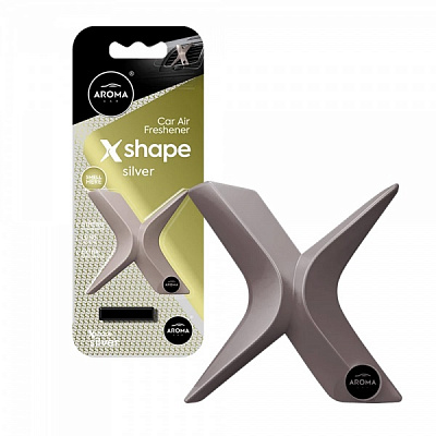 Ароматизатор на дефлектор Aroma Car X-shape 108984 Silver