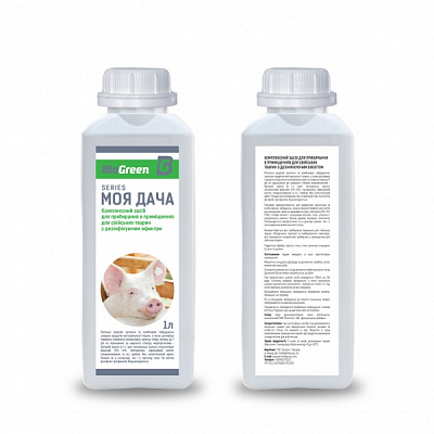 Средство комплексное Biogreen для уборки в помещениях для домашних животных с дезинфицирующим эффектом 1 л