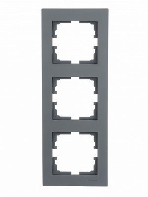 Рамка трехместная Lezard Vesna вертикальная шефилд грей 742-3400-153