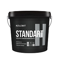 Фарба акрилатна водоемульсійна Kolorit STANDART H мат білий 4,5л