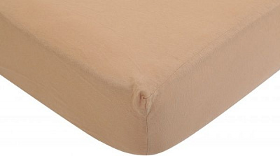 Простынь на резинке 160x200 см бежевый Luna 