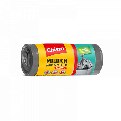 Мешки для бытового мусора Chisto Strong суперкрепкие 35 л 15 шт.