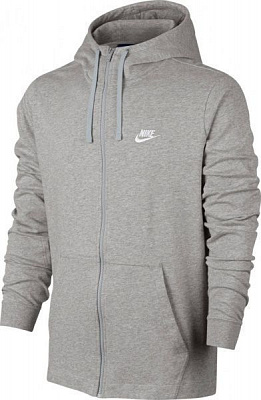Джемпер Nike M NSW CLUB HOODIE FZ JSY 861754-063 р. 2XL серый