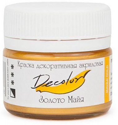 Акрил для декора Золото Майя 500 мл Деколор ТАИР