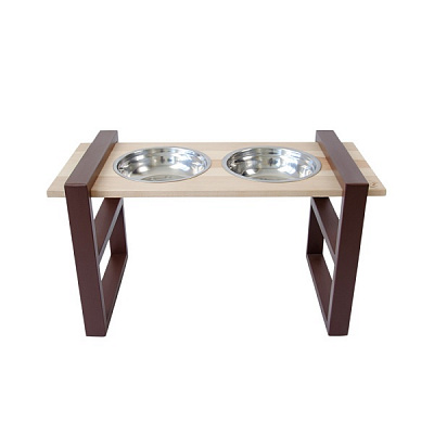 Миска двойная 10 центів для Джека №1 L/XL 1х1250 мл коричневый