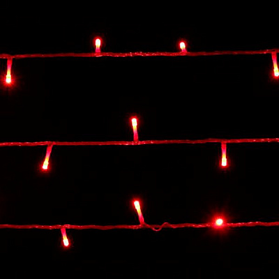Гирлянда линейная LED 300 ламп 30 м красная