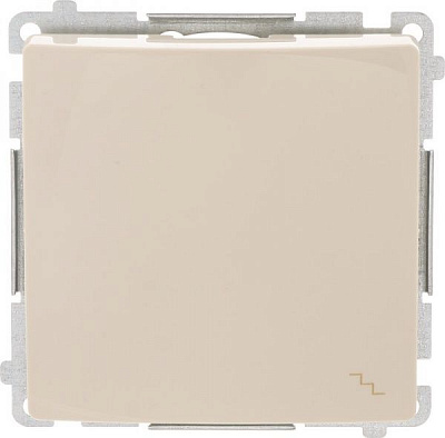 Вимикач прохідний одноклавішний Simon Basic без підсвітки 10 А 250В кремовий BMW6.01/12