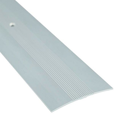 Поріжок алюмінієвий анодований Braz Line рифлений з отворами 50x2700 мм срібло