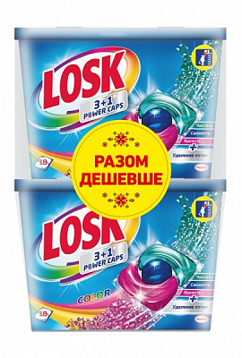 Капсулы для машинной стирки Losk Трио Color 36 шт. 