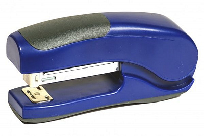 Степлер NORMA пластиковый 25 л., 24/6-26/6, 55 мм, синий вертикальный 