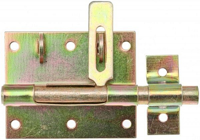 Засув під навісний замок 2-12 накладний Bruno жовтий 120 мм