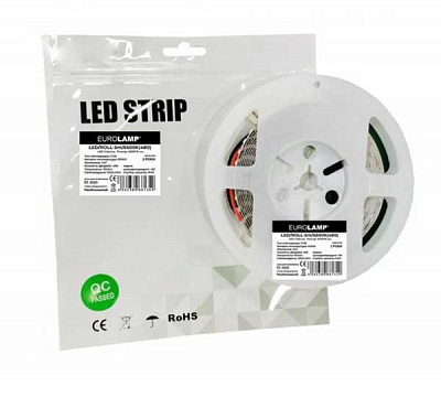 Стрічка світлодіодна Eurolamp 10 Вт IP20 24 В холодний LED/ROLL-5m/6500K(480)