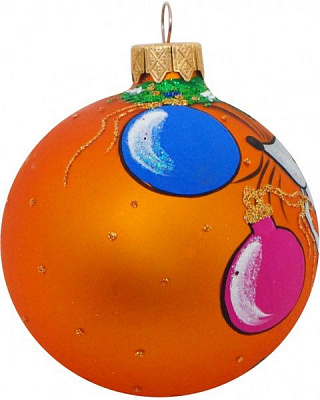 Куля скляна Символ року 2 d80 К-890-3-80 жовтий