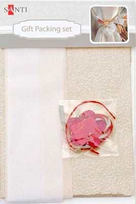 Набор для упаковки подарка бело-золотой 40x55 см 